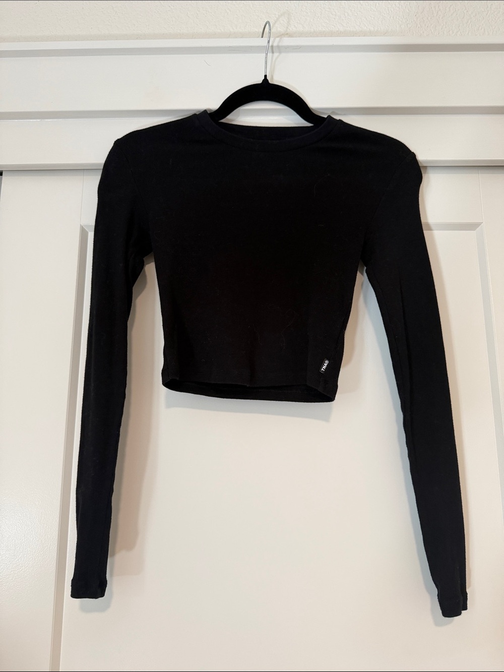 Aritzia cropped ribbed long sleeve